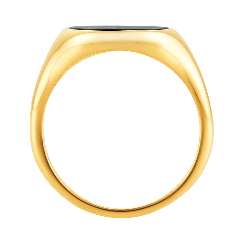 yellow-gold signet-ring with oval blue niccolo, without engraving