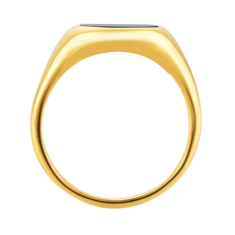gelb-goldener Siegelring mit ovalem grünen Heliotrop