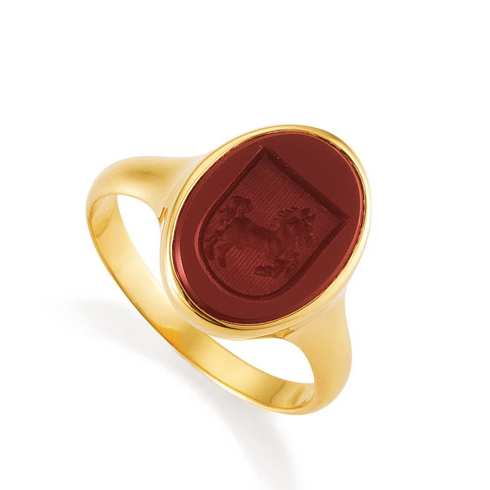 Siegelring Tristan & Isolde<br />Oval 13,5 x 10