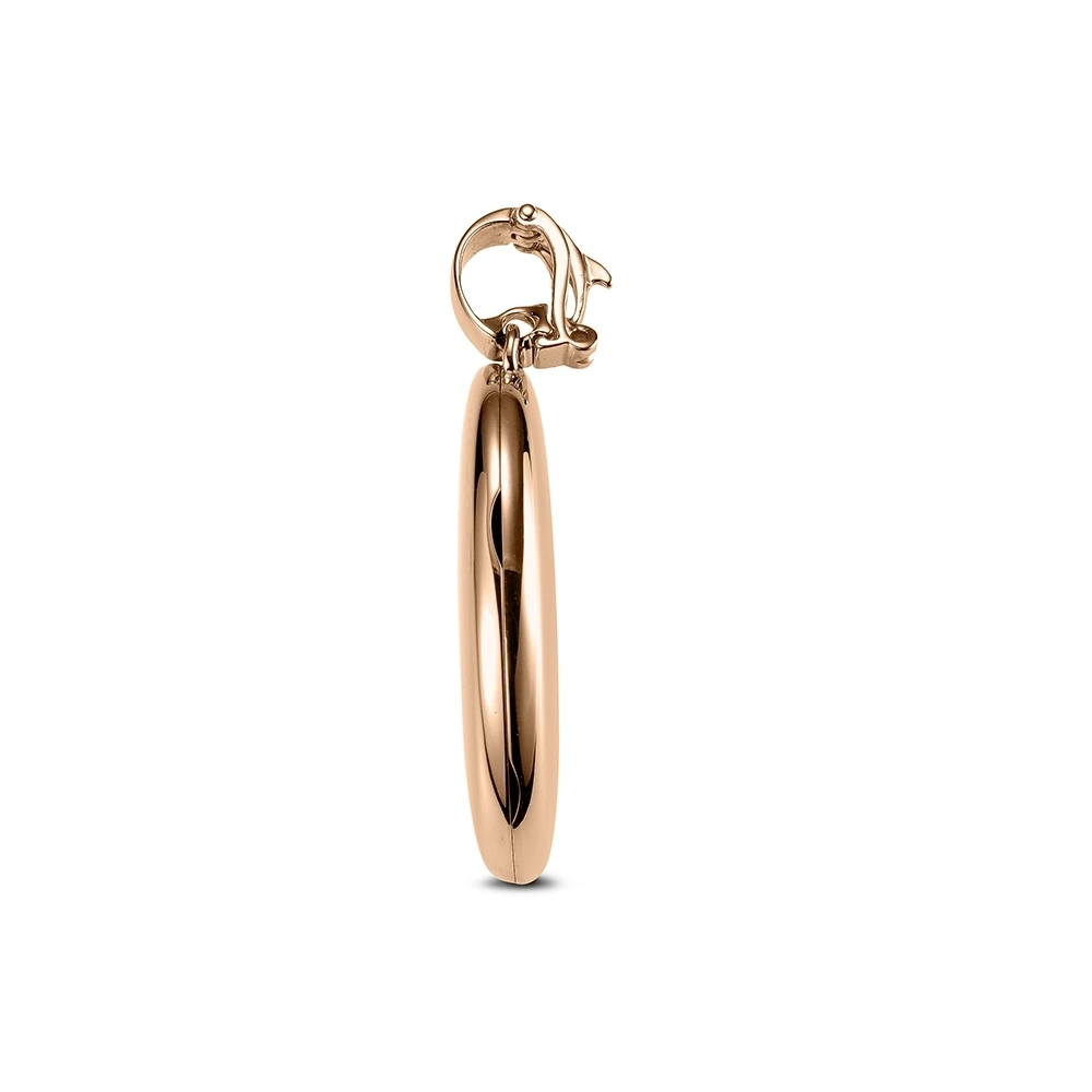 Ovales Medaillon-Collier in Roségold