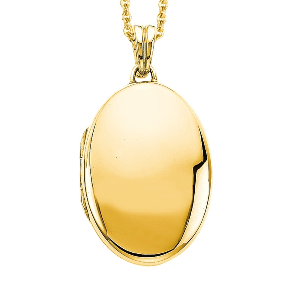 Ovales Medaillon-Collier in Gelbgold