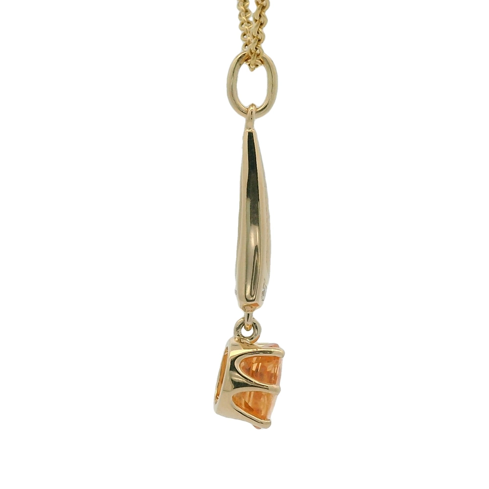 Anhänger Solitaire <br />Mandaringranat – Bild 4