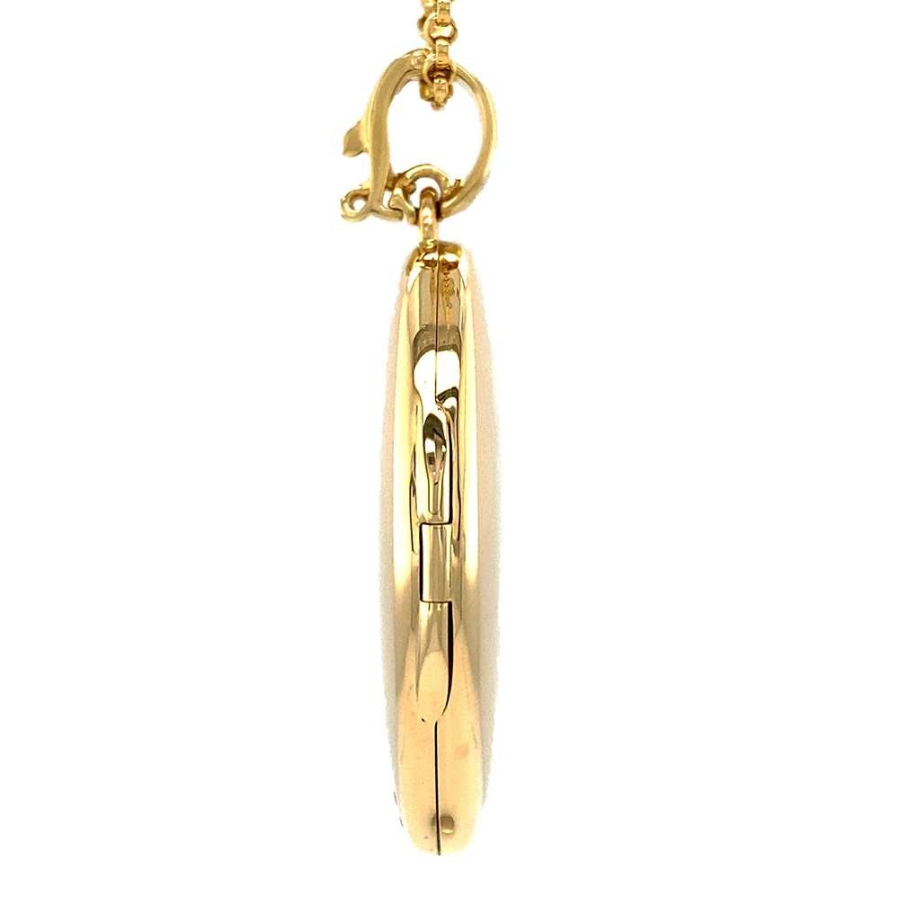 Ovales Medaillon-Collier in Gelbgold