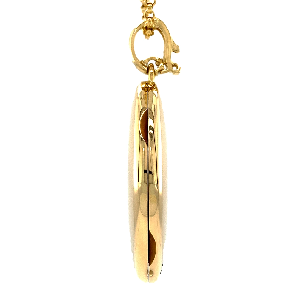 Ovales Medaillon-Collier in Gelbgold