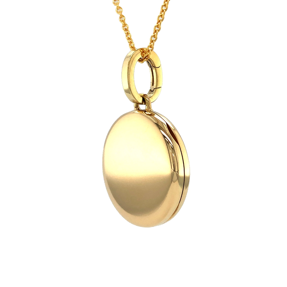 Rundes Medaillon-Collier in Gelbgold