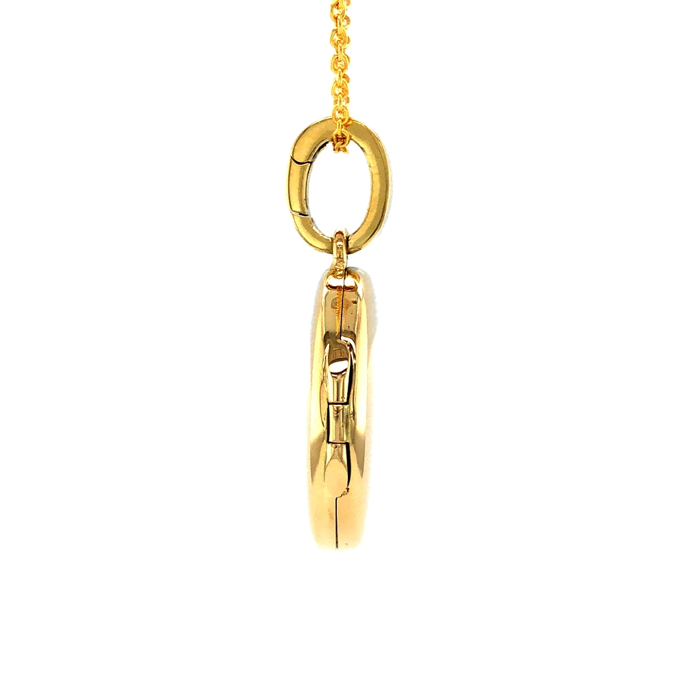 Rundes Medaillon-Collier in Gelbgold