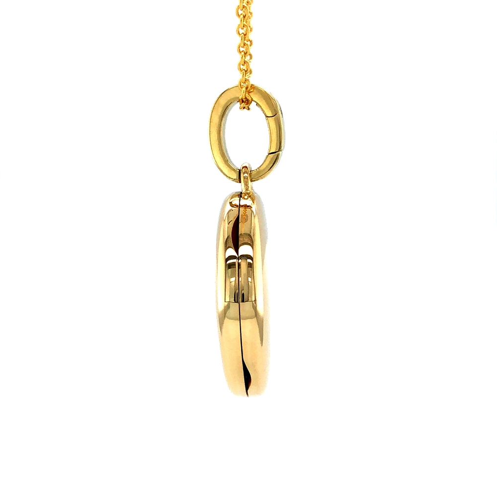 Rundes Medaillon-Collier in Gelbgold
